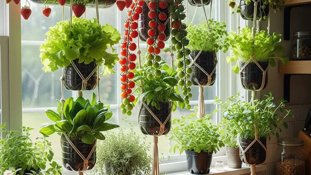 Ide Kebun Sayur Kecil di Jendela Dapur