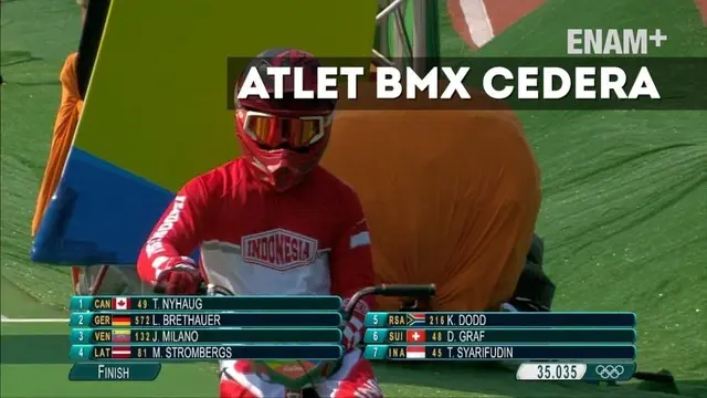 Satu satunya atlet sepeda BMX Indonesia yang berlomba di ajang Olimpiade Rio 2016, Toni Syarifudin, gagal melaju ke babak semifinal
