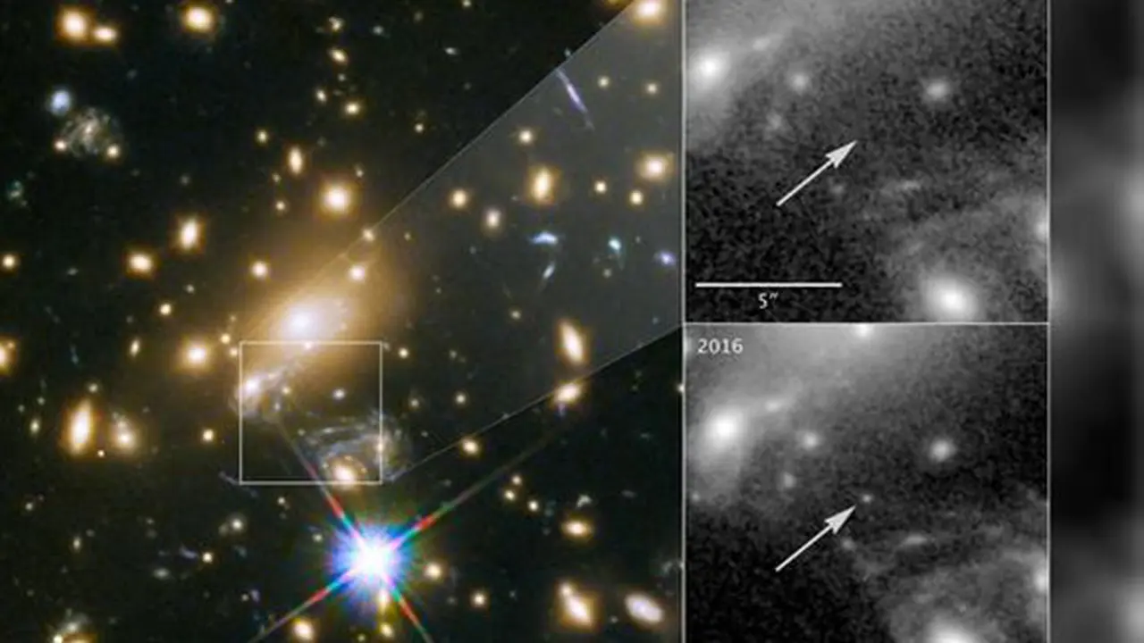 Icarus, bintang terjauh yang pernah tertangkap ilmuwan./Copyright P. Kelly/University of Minnesota/NASA/ESA