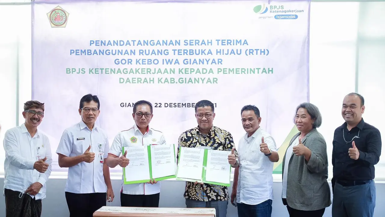 Jaga Kelestarian Alam, BPJS Ketenagakerjaan Serahkan Ruang Terbuka Hijau kepada Pemkab Gianyar