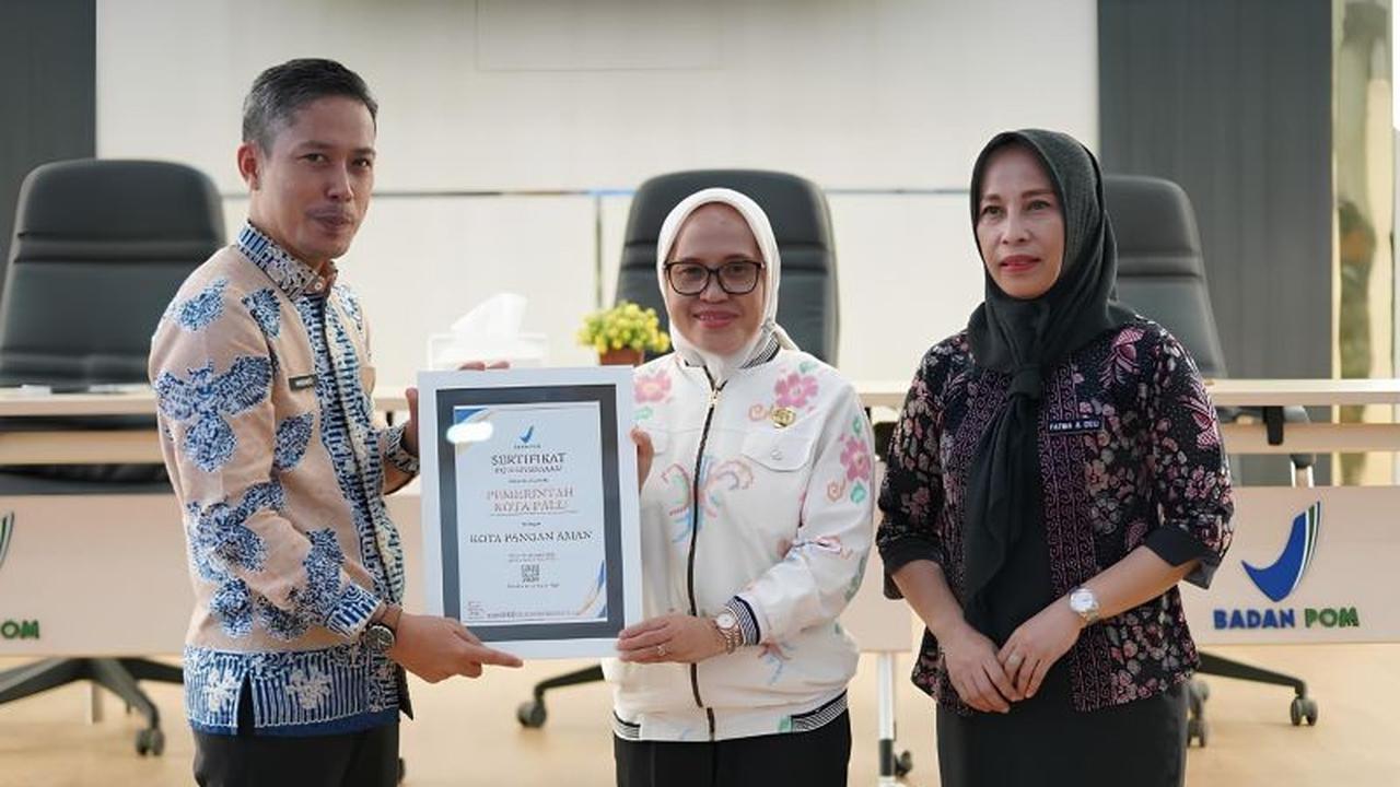 Palu Raih Penghargaan Kota Pangan Aman dari BPOM, Jamin Konsumsi Masyarakat Terjaga