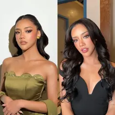 Dengan pesona kulit tan yang eksotis, Baila memperlihatkan dua tampilan makeup berbeda karya MUA @kunsoomakeupartist, yang sama-sama menonjolkan fitur wajahnya namun menghadirkan karakter yang kontras. [@kunsoomakeupartist,].