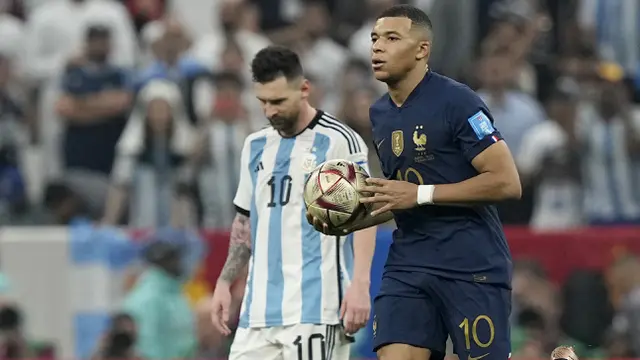 Foto: Dua Gol Mbappe di Babak Kedua Final Piala Dunia 2022 Paksa Argentina Lanjut Bermain di Extra Time