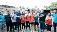 Acara peluncuran jersey dan medali Borobudur Marathon 2019 di Plataran Heritage Borobudur Hotel & Convention Center, Jawa Tengah, Minggu (6/10/2019). (foto: istimewa)