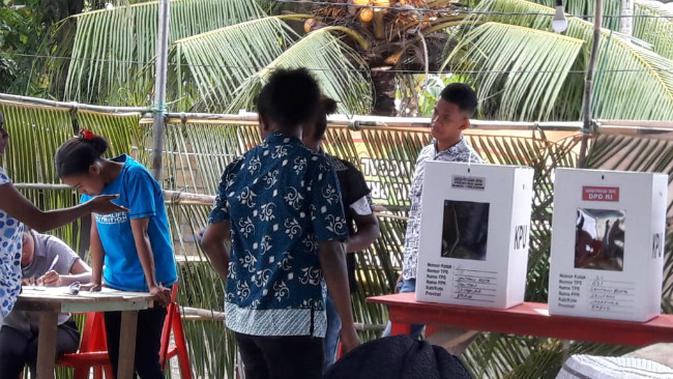 Pemilu 2019 susulan di Papua. (Liputan6.com/Katharina Janur)