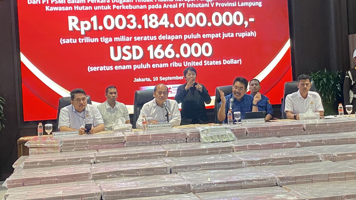 Penampakan Uang Rp 1 Triliun Sitaan Kejagung dari Kasus Korupsi Hutan Lampung