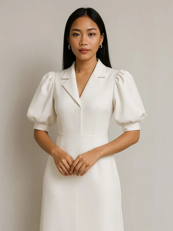 Inspirasi Dress Warna Putih (Image by ChatGPT)