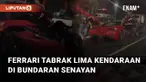Beredar video viral terkait mobil Ferrari yang terlibat kecelakaan. Ferrari tersebut tabrak 5 mobil dalam kejadian ini