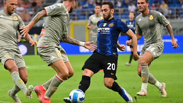 Foto: Inter Milan Menang Telak di Giornata Pertama Liga Italia walaupun Tak Lagi Diperkuat Romelu Lukaku