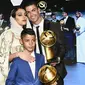 Georgina Rodriguez mendampingi Cristiano Ronaldo saat Penghargaan Dubai Globe Soccer di Dubai pada Januari 2019. (AFP/Fabio Ferrari).