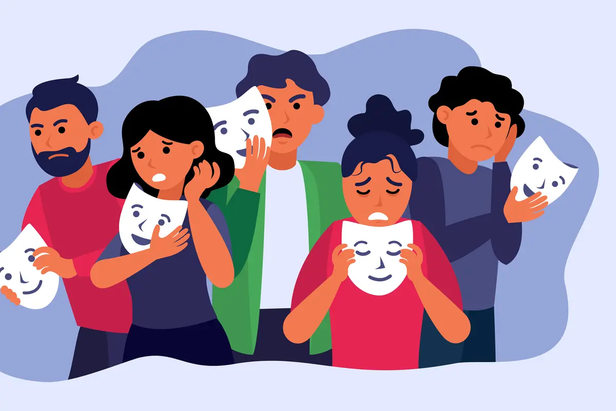 Ilustrasi personality, kepribadian, karakter
