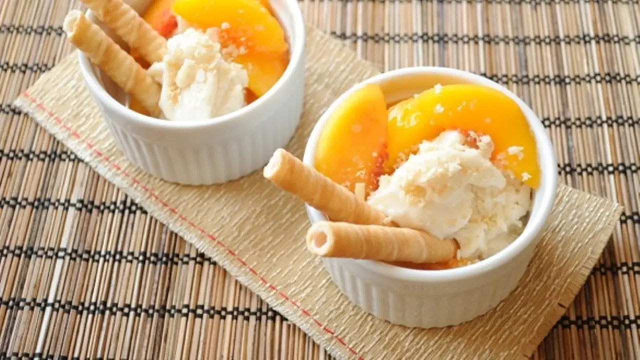 Resep 90-an : Es Krim Peach Sundae