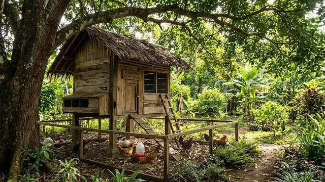 Ide Kandang Ayam yang Bisa Dibuat di Bawah Pohon/AI Generated