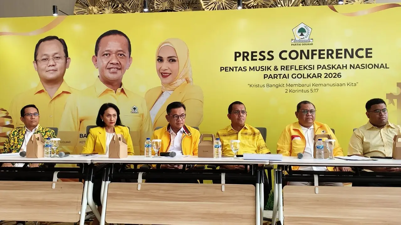 Konferensi pers penyelenggaraan Pentas Musik dan Refleksi Paskah Nasional Partai Golkar Tahun 2026 di Jakarta, Selasa (21/4/2026) (Istimewa)