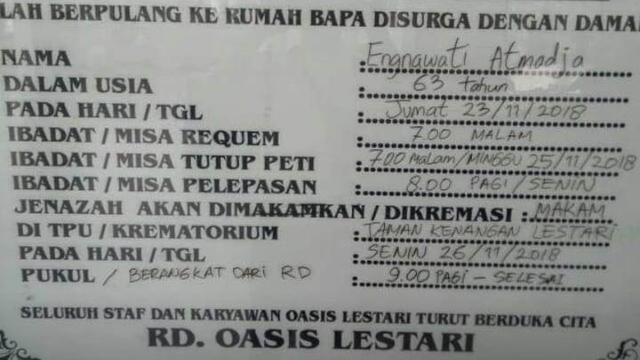 Ibunda Roger Danuarta Meninggal Dunia