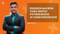 Simak penjelasan Presiden Macron coba sentuh patung Budha di Candi Borobudur di News Flash Liputan6.com.