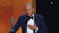 Michael Keaton di SAG Awards 2022.(AP Photo/Chris Pizzello)