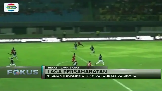 Timnas Indonesia U-19 berhasil kalahkan Kamboja 2-0 dalam laga persahabatan kemarin (4/10).
