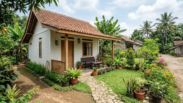 Desain Rumah 5x8 Meter Sederhana di Kampung (Foto: Gemini AI)