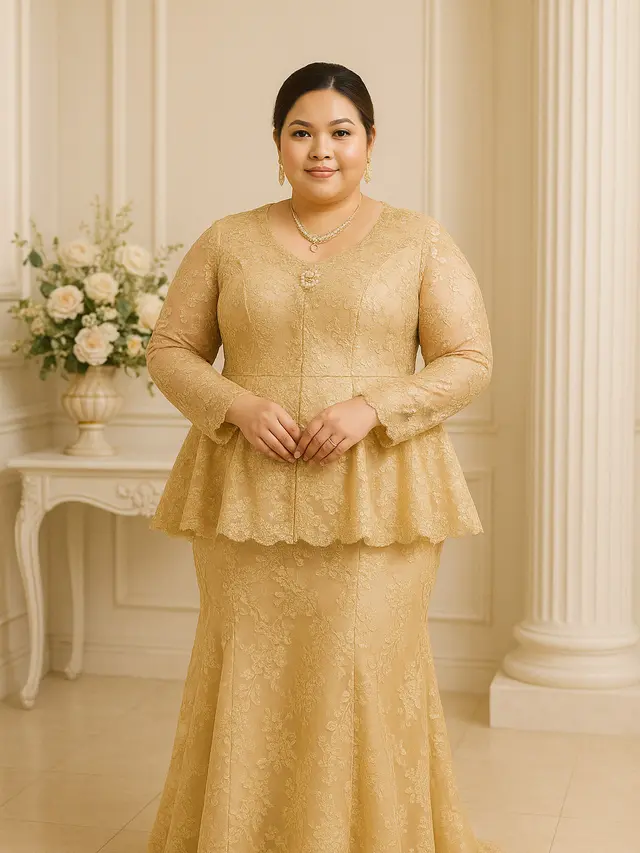 Model Kebaya Simpel Modern Tapi Mewah untuk Orang Gemuk