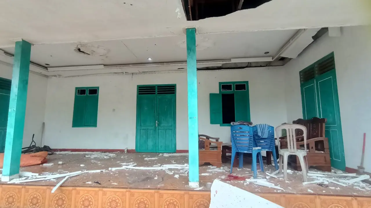 Lokasi tempat terjadinya ledakan petasan di Bantul terjadi.