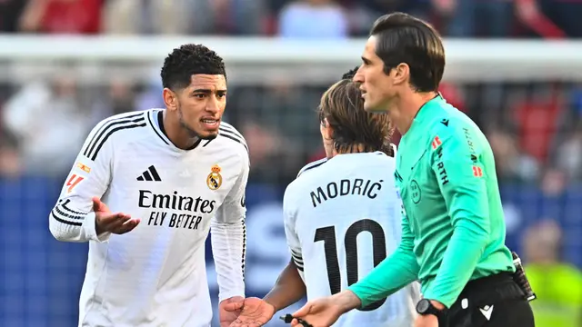 Foto: Reaksi Jude Bellingham Setelah Diusir Wasit, Real Madrid Gagal Taklukkan Osasuna