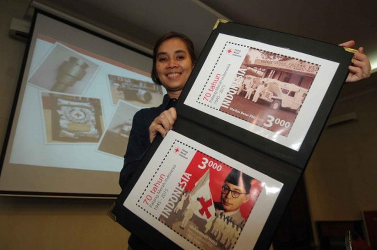 Prangko Bung Hatta semaraki HUT ke-70 PMI