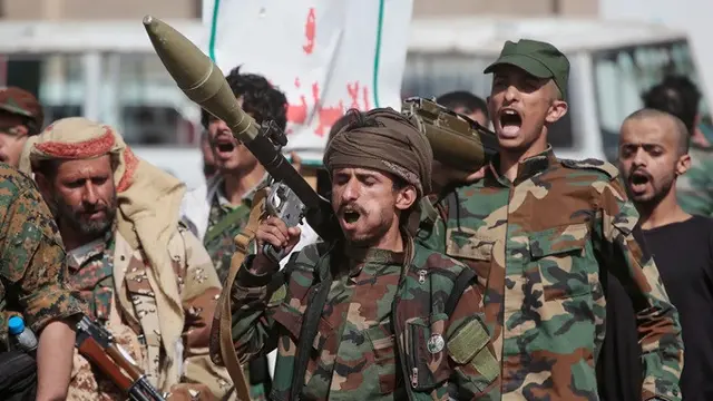 Anggota kelompok Houthi di Sanaa, Yaman, Kamis (10/9/2026).