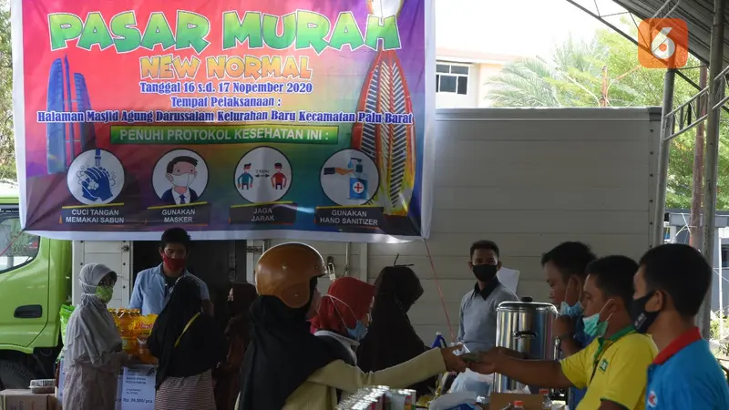 pasar murah mengatasi dampak pandemi di kota palu