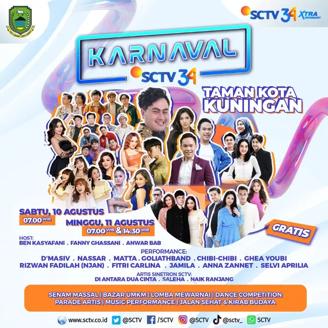 Karnaval SCTV di Kuningan, Jawa Barat.