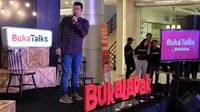 Bobby Nasution di acara BukaTalks, dengan tema "UMKM Go Online Menuju 2020” di Atrium Focal Point, Medan. Liputan6.com/Reza Perdana