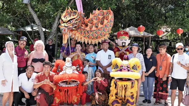 Potret Keseruan Perayaan Imlek 2024 di The Nusa Dua yang Dihiasi Nuansa Merah dan Emas