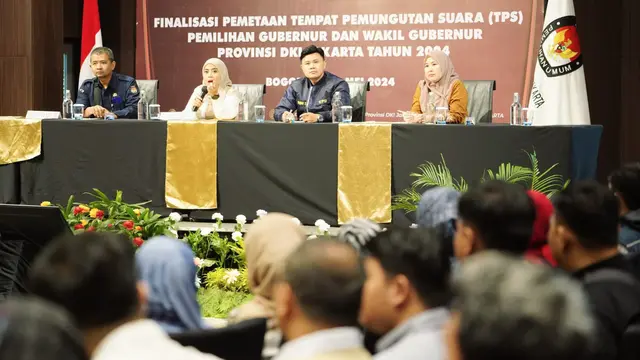 Komisi Pemilihan Umum (KPU) DK Jakarta menggelar Rapat Kerja Pemetaan TPS untuk Pemilihan Gubernur dan Wakil Gubernur Jakarta tahun 2024 pada tanggal 27 hingga 29 Mei 2024, di Sentul Bogor.