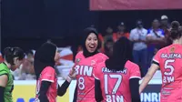 Pemain Jakarta BIN Megawati Hangestri Pertiwi mencetak 11 poin dalam pertandingan melawan Jakarta Livin Mandiri pada lanjutan PLN Mobile Proliga 2024 di GOR Ken Arok, Malang, Jawa Timur, Jumat, 14 Juni. Jakarta BIN menang&nbsp;3-0 (25-17, 27-25, 25-14). (foto: Proliga)