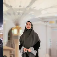 Gaya OOTD Nina Zatulini saat di Tanah Suci. (instagram/instagram.com/ninazatulini22)