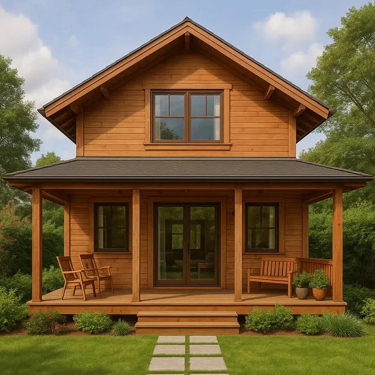 10 Desain Rumah Kayu 6 x 12 yang Asri, Cocok Buat Kamu yang Mau Tampil Beda