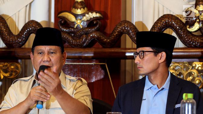 Gerindra: Kepala Daerah Tak Dilibatkan di Tim Pemenangan Prabowo-Sandiaga