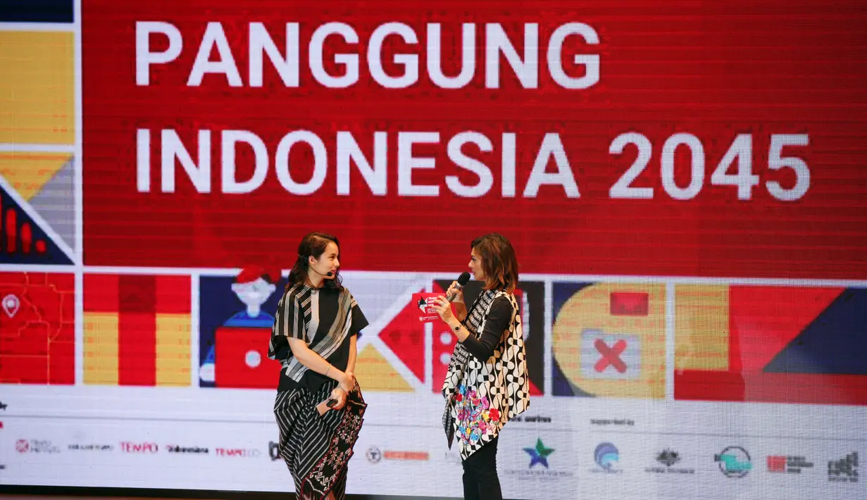 “Aku bisa sharing juga bahwa apa harapan aku sebagai anak muda ke depannya untuk Indonesia.Di sini aku membawakan komunitas aku, Youth of Indonesia, di sini sharing tiga pilar yakni pemuda, nasionalisme, dan pendidikan,"lanjutnya.(Nurwahyunan/Bintang.com)