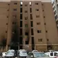 Kebakaran di sebuah gedung di Kuwait pada Rabu 12 Juni 2024. (Yasser Al-Zayyat)