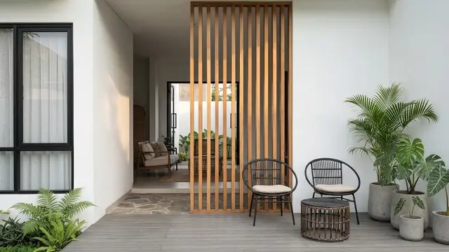 Jalusi Vertikal dari Kayu atau Aluminium