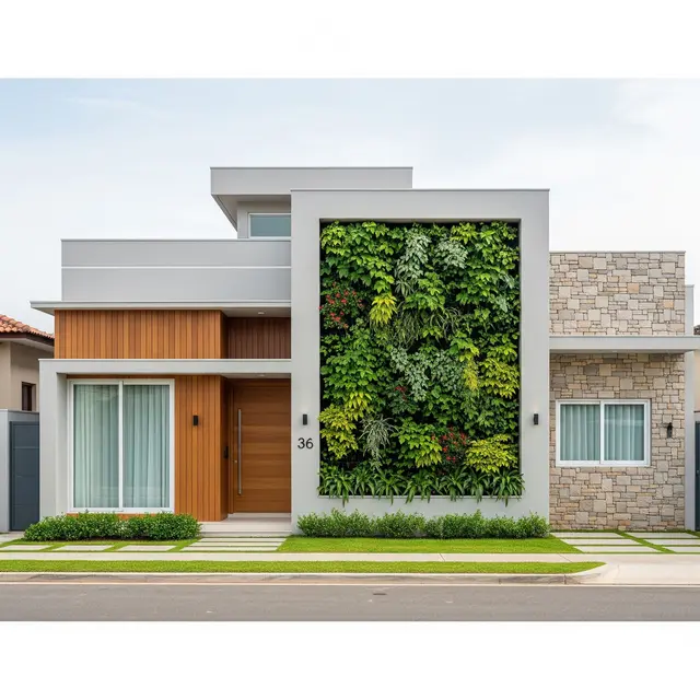 Inspirasi Fasad Rumah Tipe 36 dengan Material Campuran