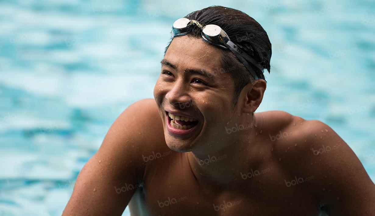 Glenn Victor lahir pada 7 November 1989 memulai kariernya justru dari dunia tenis sebelum akhirnya menekuni renang pada usia 10 tahun. (Bola.com/Vitalis Yogi Trisna)