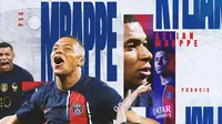 PSG - Ilustrasi Kylian Mbappe (Bola.com/Adreanus Titus)