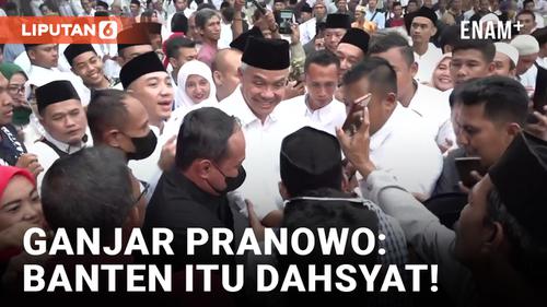 VIDEO: Ganjar Pranowo Disambut Ribuan Ulama di Banten