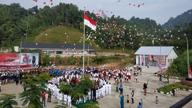 Upacara Kemerdekaan di Entikong