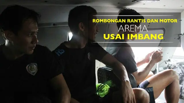 Video rombongan kendaraan taktis (rantis) dan motor untuk Arema Cronus usai laga imbang kontra Persib Bandung, Sabtu (27/8).