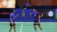 Yantoni Edy Saputra/Marsheilla Gischa Islami membuat kejutan dengan mengalahkan unggulan kedelapan Nipitphon Puangpuapech/Jongkolphan Kititharakul (Thailand). Mereka menang 5-21, 21-19, 21-19 di babak pertama Thailand Masters 2017, Rabu (8/2/2017). (Foto: