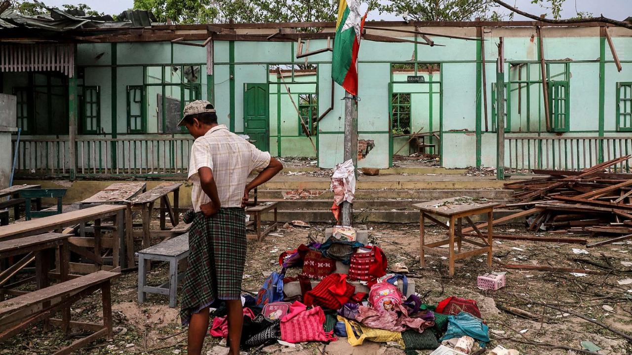 Junta Militer Myanmar serang sekolah