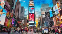 Suasana Time Square Kota New York (iStockphoto)