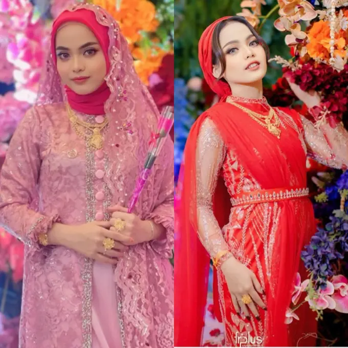 Gaya Putri Isnari Kenakan Emas